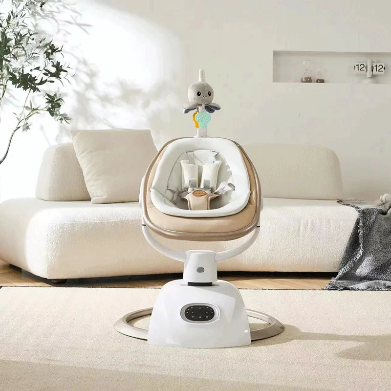 Kidilo Baby Rocking Chair Bouncer New Bor Baby Cradle Sleeping Swing Chair Electric Automatic Bed for Babies Horse Chair BY058