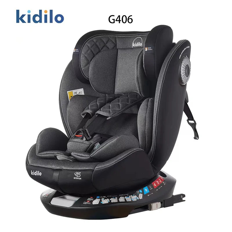 Newborn 0-3 Years 360 Degree Kidilo Baby Car Seat, Infant Car Seats with ISOFIX Certified for Daily Family Rides G406