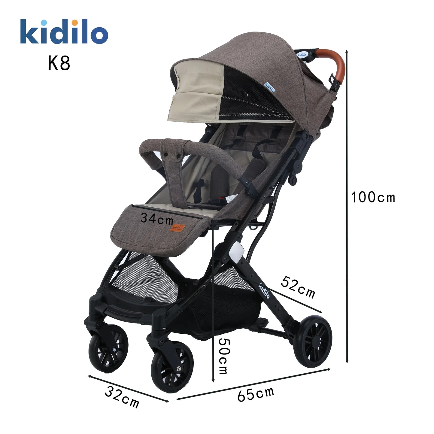 Kidilo Multiple Pushchair Lightweight Prams Portable Foldable Wagon Travel Baby Stroller for Babies Wholesale From China K8