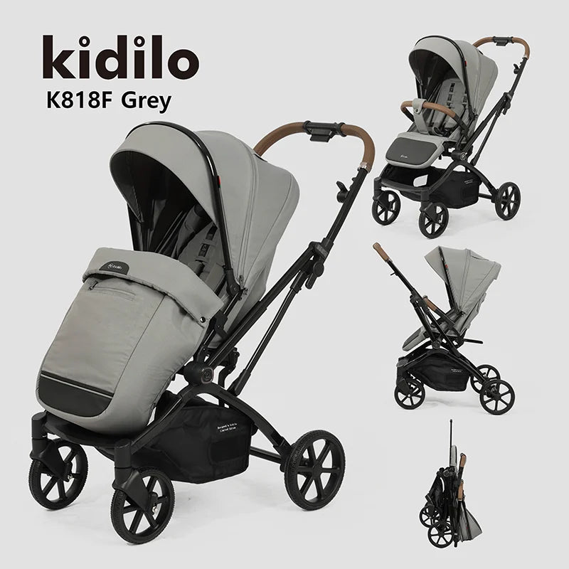 0-3 Years Baby Stroller Lightweight Non-Toxic Foldable Travel Stroller with Adjustable Handle for Toddlers Family Trips K818F
