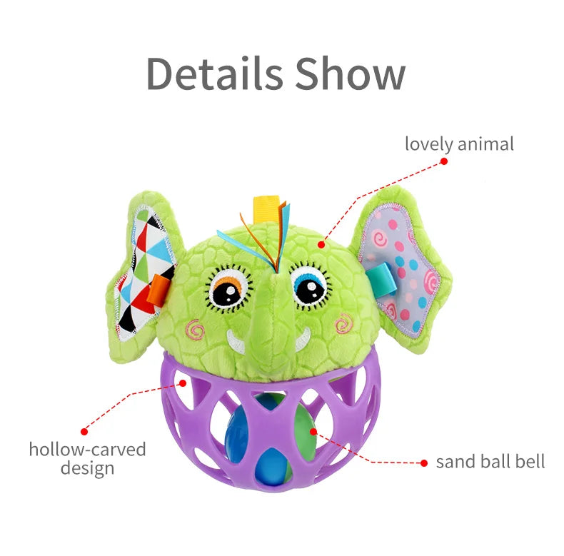 Jollybaby Eco Friendly Toy with Accessories Plastic Rattle for Kids Can Chew Rattles for Babies Rattle Ball Newborn Toys
