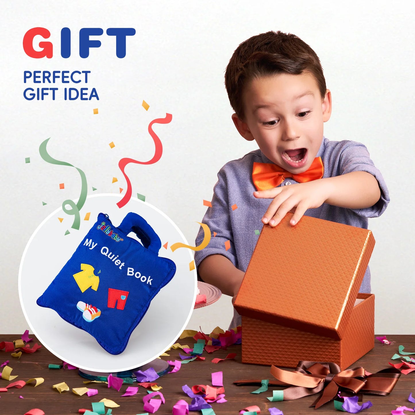 Jollybaby Custom Soft Sensory Educational Toddlers Montessori Quiet Sensory Book Felt Montessori Toys