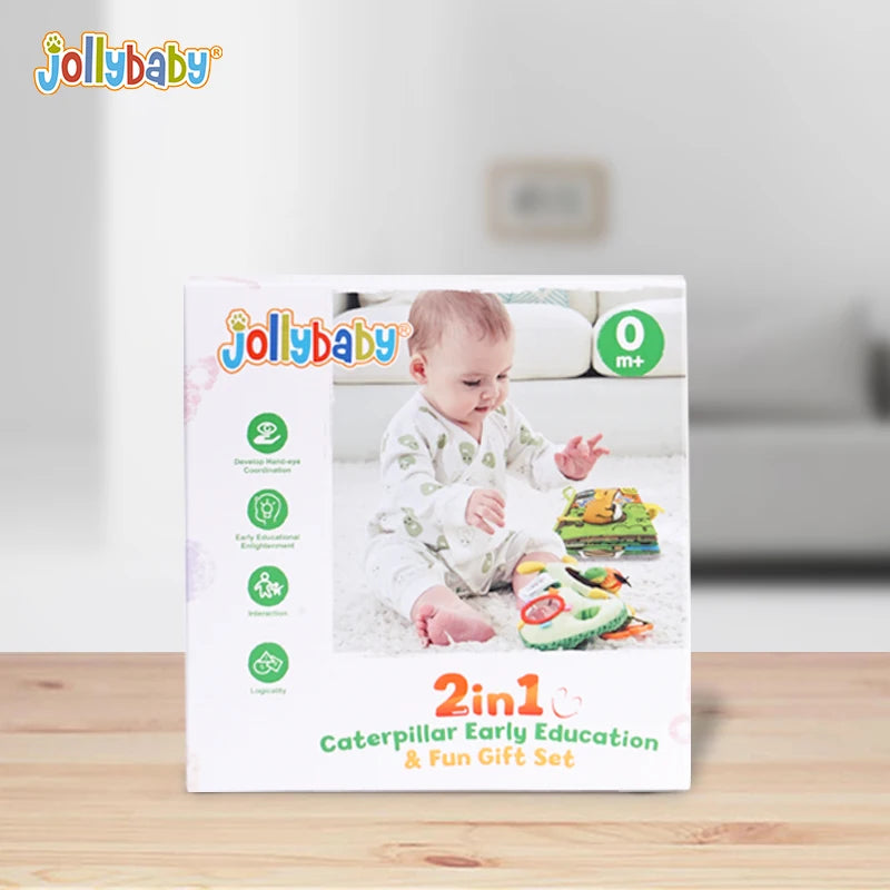 Jollybaby Baby Car Seat Stroller Avocado Hanging Toys Cloth Books Custom Gift Toys Set for Baby 0-18 Months