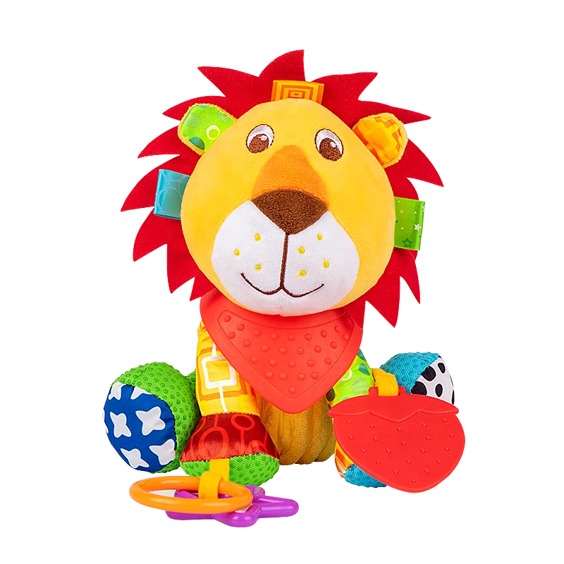 SOZZY Soft Plush Monkey Donkey Animal Baby Crib Mobile Soothing Hanging Rattle Toys with Musical Feature for Car Seat & Stroller