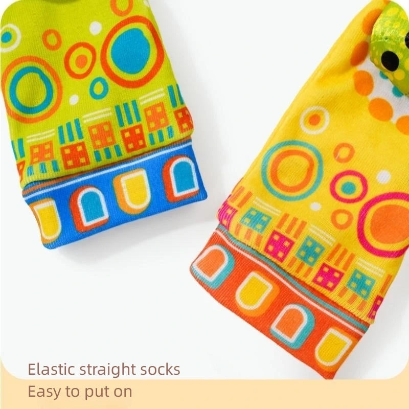 Custom Hand and Feet Baby Rattles Soft Baby Plush Insect Animal Foot Rattle Baby Socks Wrist Rattles Set for Newborn
