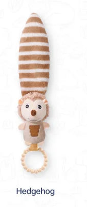 JOLLYBABY Infant Hand Grip Toys Early Development Baby Rattles with Long Animal Tails Soft Sound Handbells