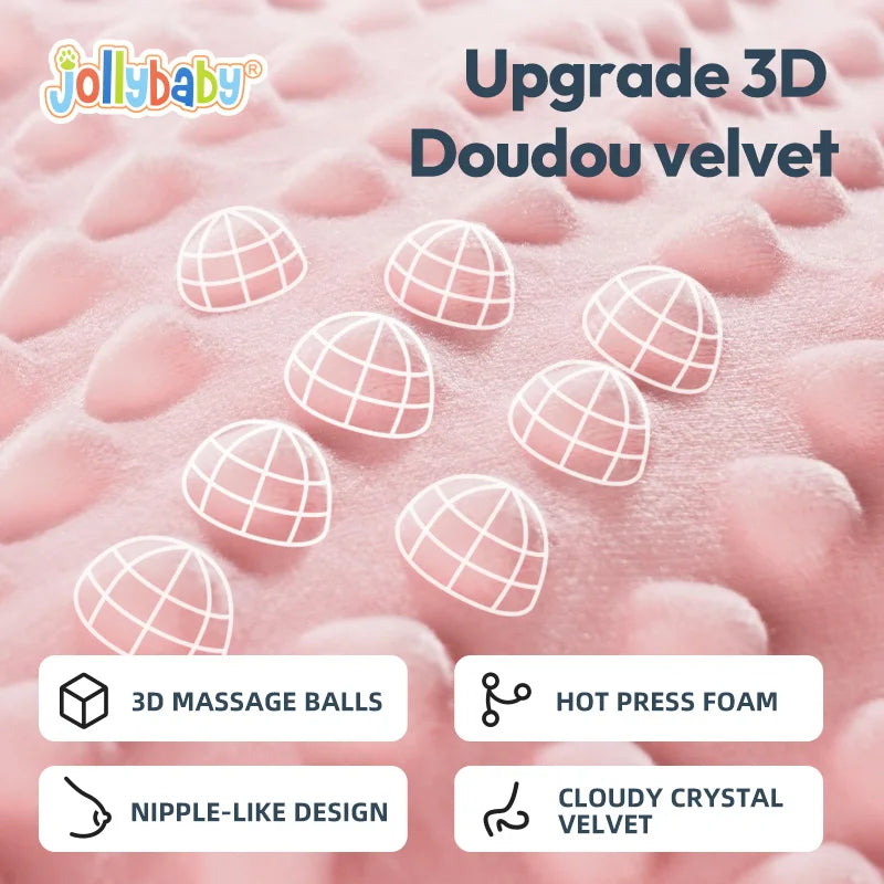 Jollybaby Baby Toy Soother Plush Crib Machine with for Newborns 0+ Months Super Soft Teething Ring Toys for Babies & Toddlers