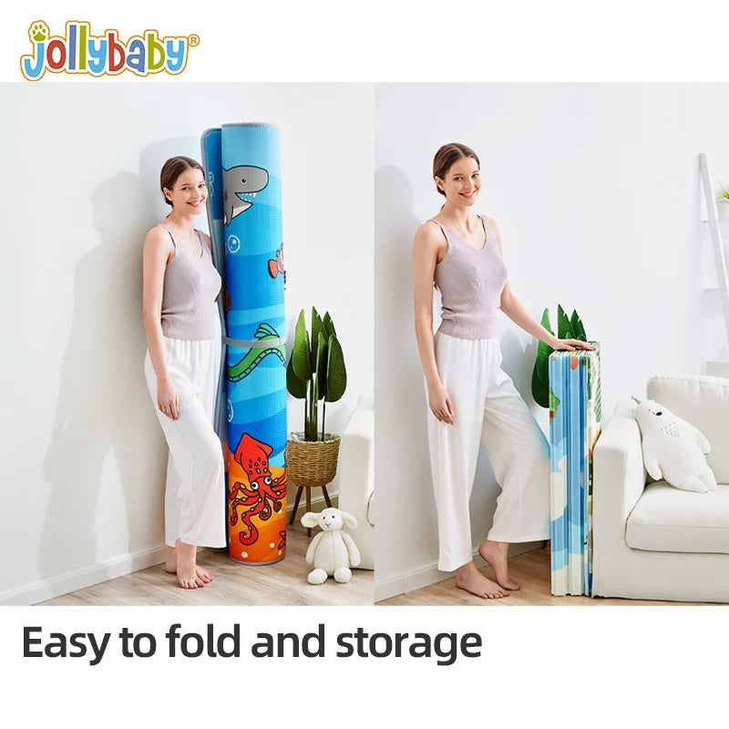 Jollybaby Educational Toy Foldable Waterproof XPE Foam Play Mat for Baby Child Activity Floor with Foldable Design