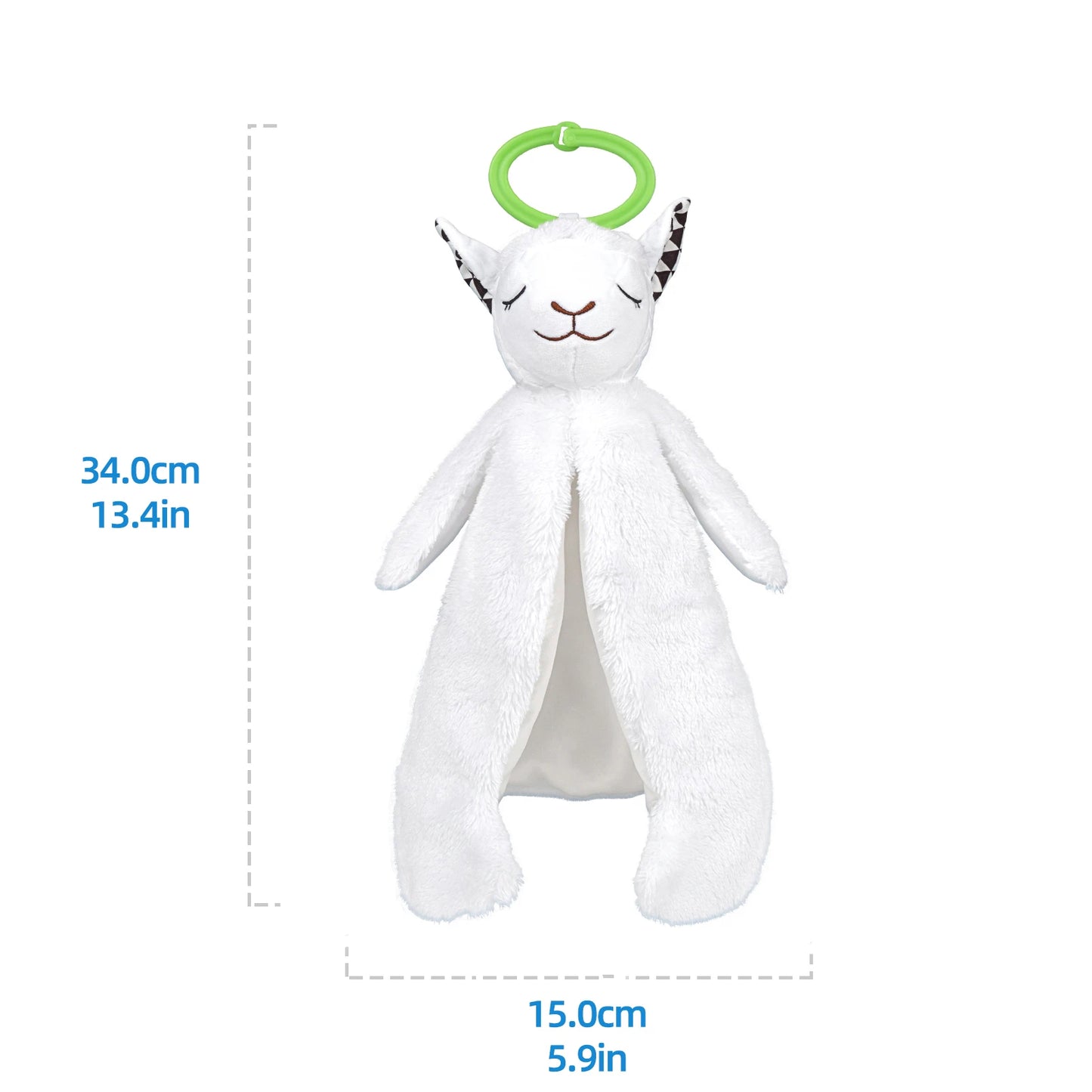 Jollybaby Baby Cute Soothing Soft Comforter Animal Head Plush Toy Security Blanket for Baby Sleeping