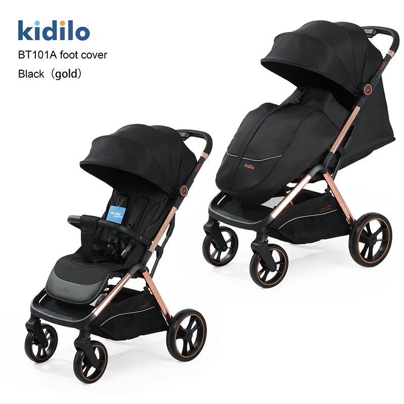 0-3 Years Baby Stroller Lightweight Non-Toxic Foldable Travel Stroller with Adjustable Handle for Toddlers BT101A Foot Cover