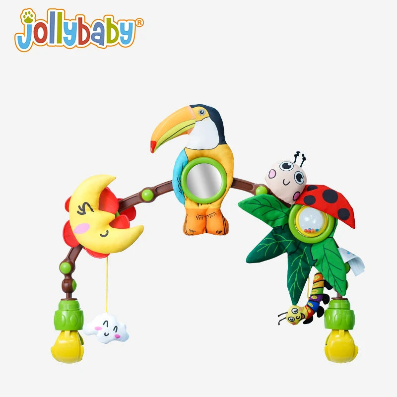 Jollybaby Adjustable Baby Hanging Toys Bouncer Bassinet Activity Foldable Bed Crib Baby Stroller Arch Toys