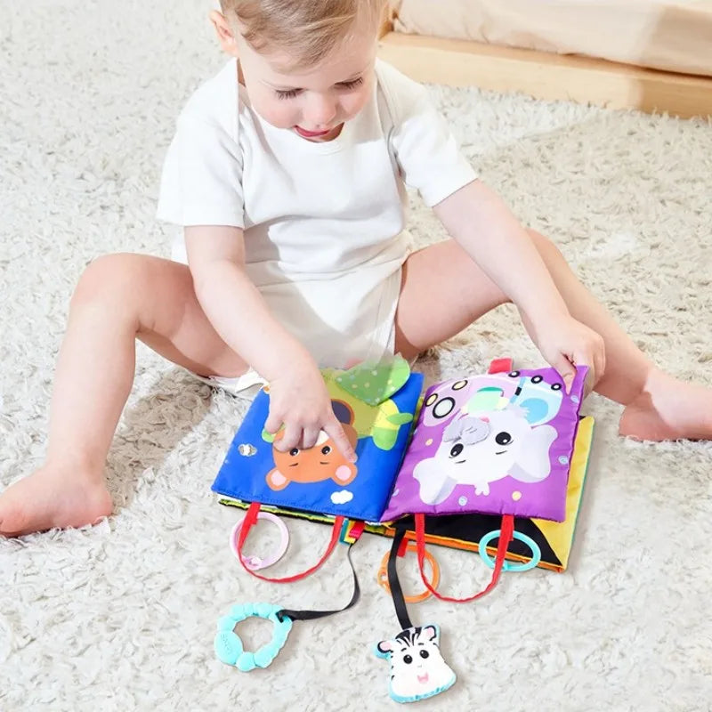 Soft Sensory Crinkle Books Montessori Toys Brain Development Newborn Essentials Tummy Time Toys 0 3 6 6-12 Months