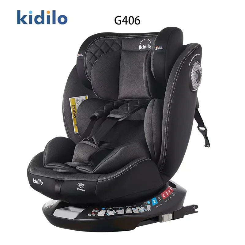 Newborn 0-3 Years 360 Degree Kidilo Baby Car Seat, Infant Car Seats with ISOFIX Certified for Daily Family Rides G406