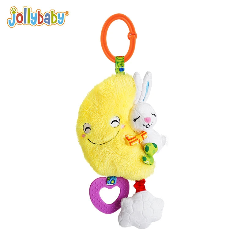Manufacturer Custom Logo Soft Plush Stuffed Toy Baby Musical Crib Stroller Hanging Rattle Toys for Kids for Car Seats Strollers