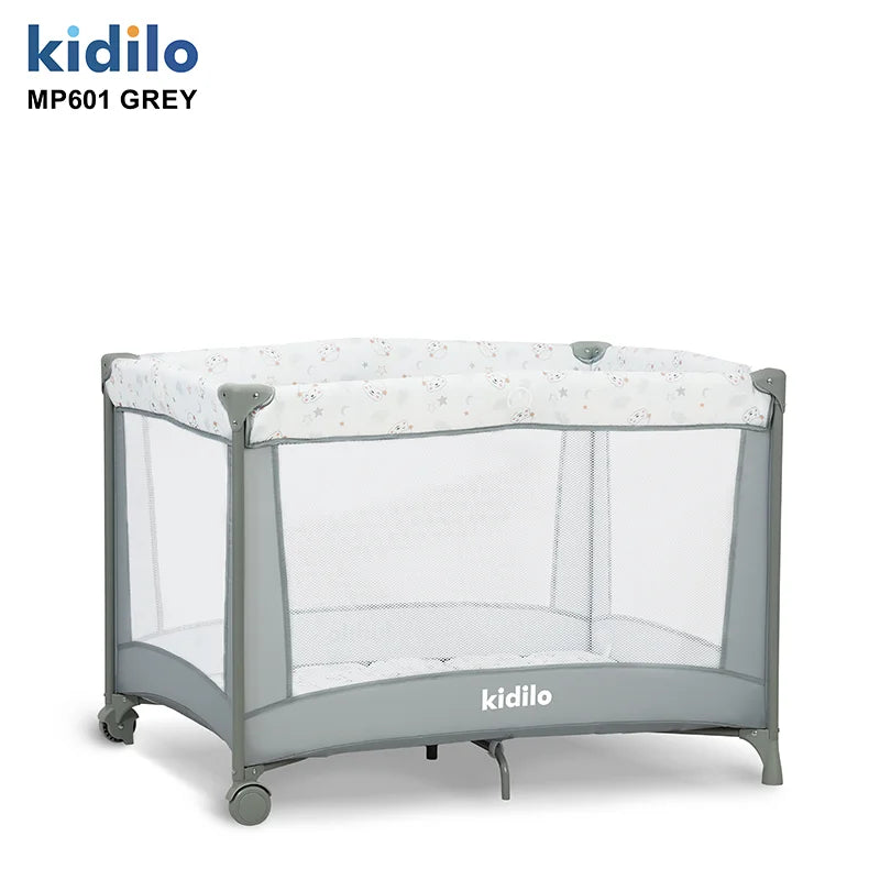 Newborn Foldable Portable Modern Kidilo Luxury Baby Crib, Convertible 3 in 1 Bedside Crib with Mosquito Net for Nursery MP601