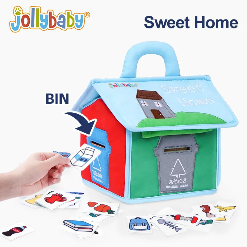 Baby Educational Stuff Plush Soft Felt Toys Preschool Garbage Sorting Learning Training the Ability to Life Skill
