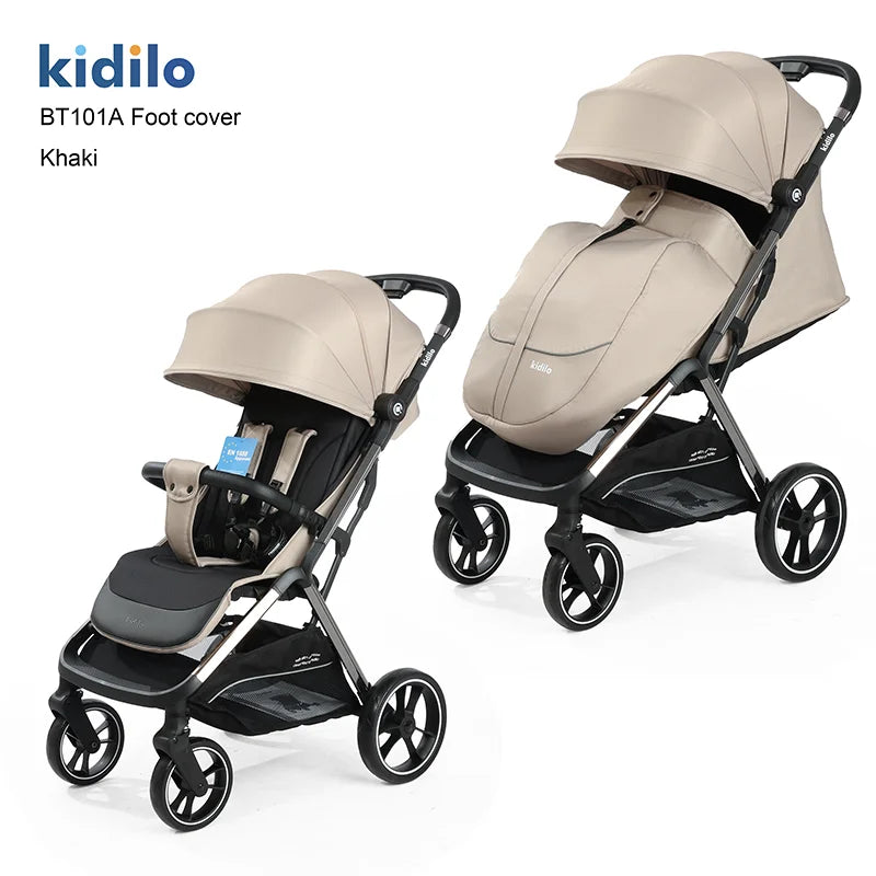 0-3 Years Baby Stroller Lightweight Non-Toxic Foldable Travel Stroller with Adjustable Handle for Toddlers BT101A Foot Cover