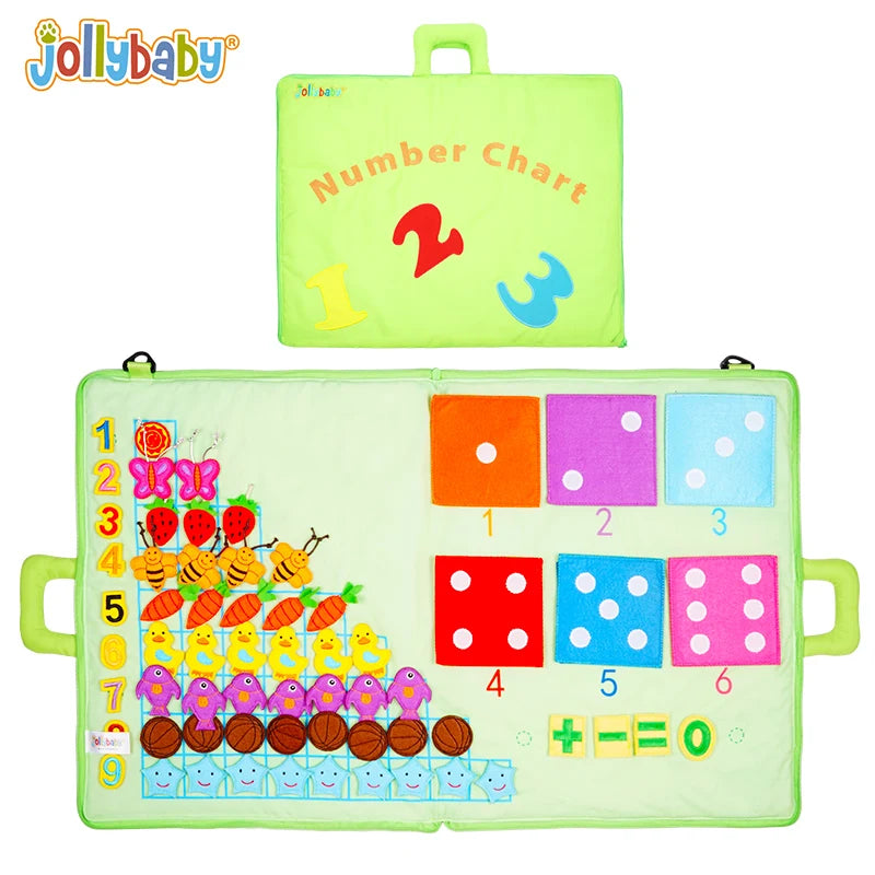 Jollybaby Libro De Tela Education Washable Reusable Sticker Cloth Book Busy Board Montessori Toys