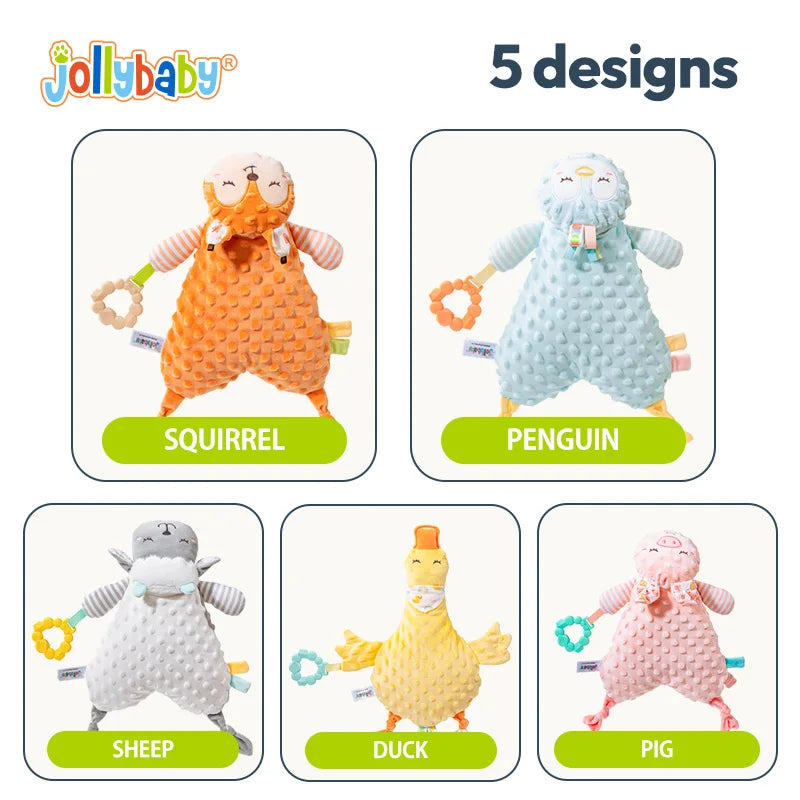 Jollybaby Baby Toy Soother Plush Crib Machine with for Newborns 0+ Months Super Soft Teething Ring Toys for Babies & Toddlers