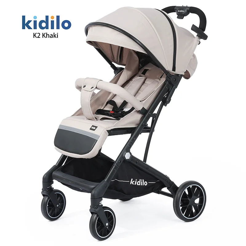 0-3 Years Lightweight Non-Toxic Baby Stroller Foldable Travel Stroller with Adjustable Handle for Toddlers Everyday Walks K2