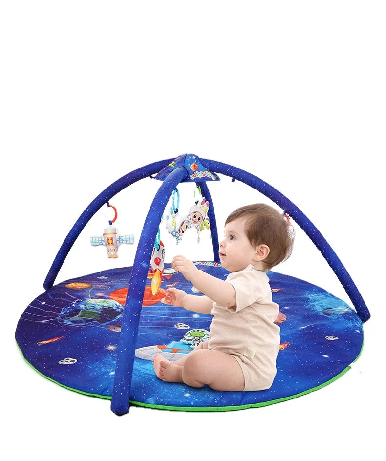 Jollybaby Unisex Eco-friendly Cotton Baby Gym Play Mat Soft Toy Custom Size Copyright Educational Musical Mat Copyrighted Toys