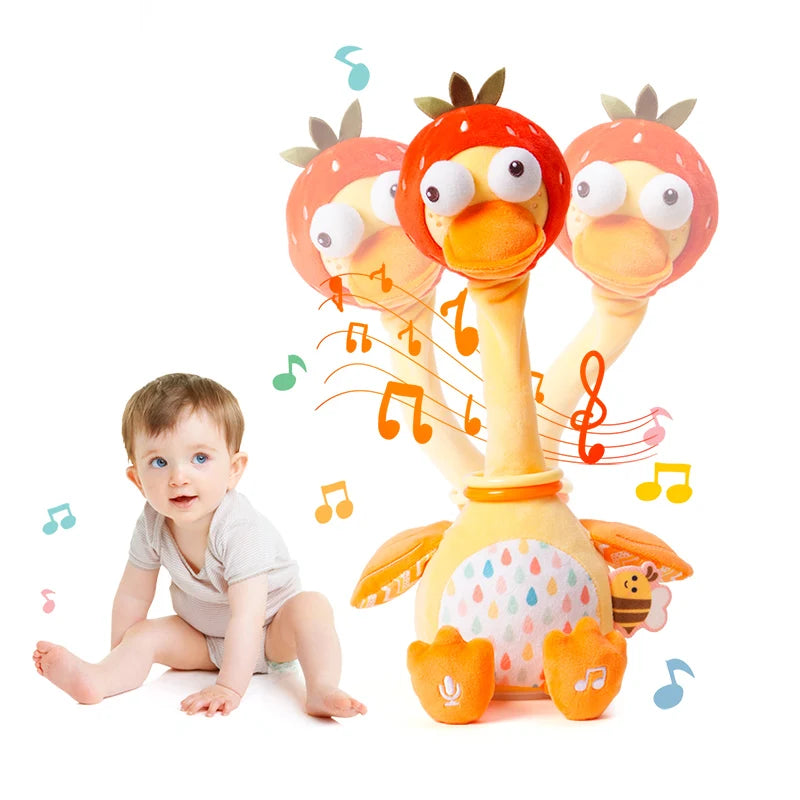 Jollybaby Kids Toddler Toys Talking Duck Repeats What You Say Interactive Plush Repeating Toy for Boy Girl Birthday Gift