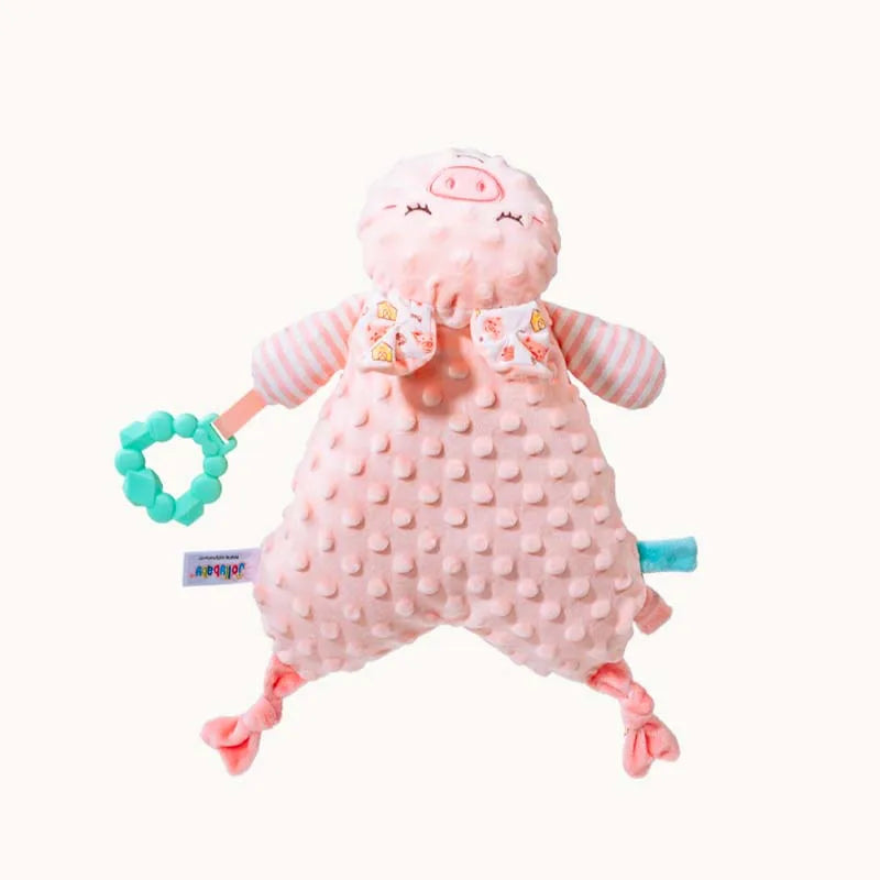 Jollybaby Baby Toy Soother Plush Crib Machine with for Newborns 0+ Months Super Soft Teething Ring Toys for Babies & Toddlers