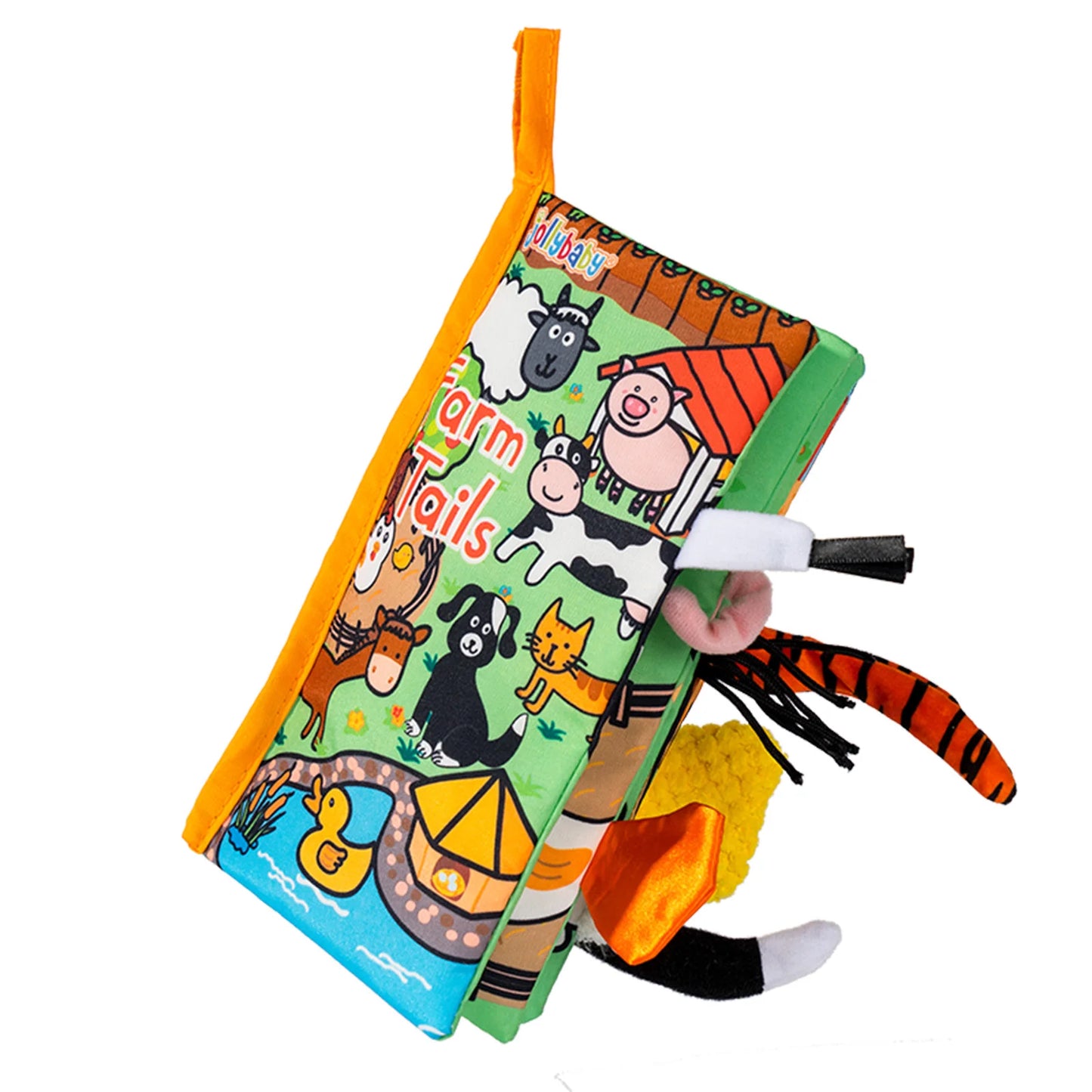 Jollybaby Top Selling Crinkle Paper Cloth Washable Animal Soft Tails Early Sensory Educational Jelly Cat Baby Books Toys Fabric