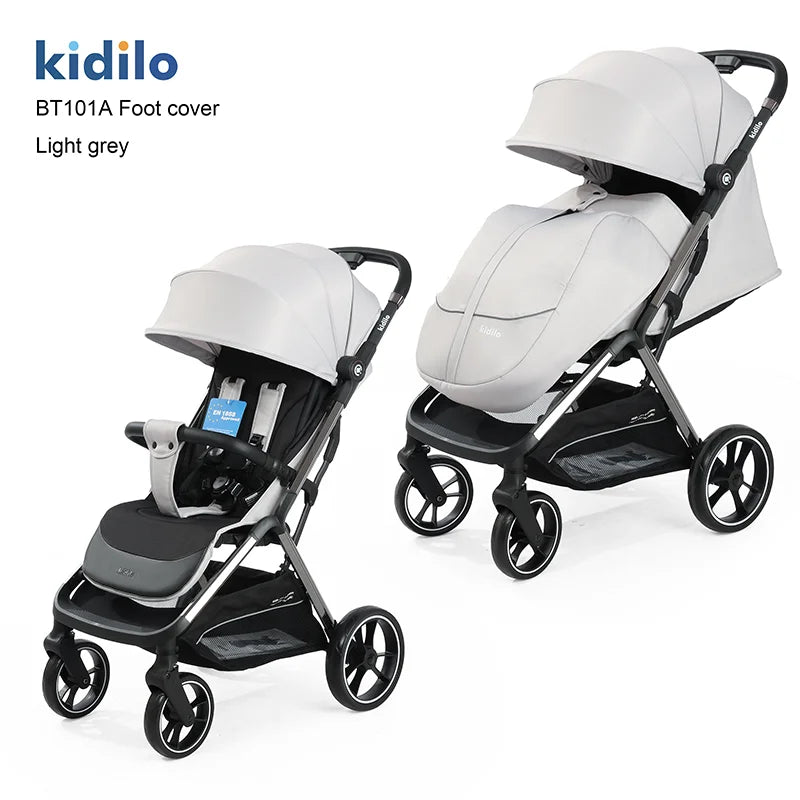 0-3 Years Baby Stroller Lightweight Non-Toxic Foldable Travel Stroller with Adjustable Handle for Toddlers BT101A Foot Cover