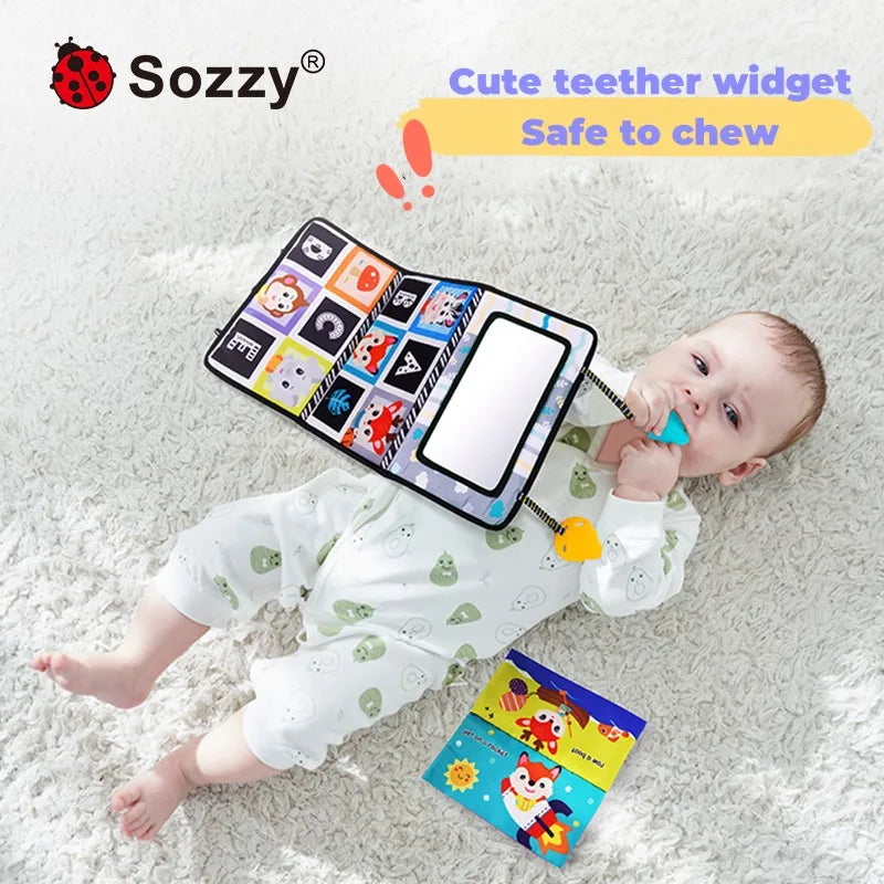 Manufacturer Baby Bed Floor Mirror Toys Tummy Time Mirror Toy Crinkle Sensory Toys for 0-12 Months