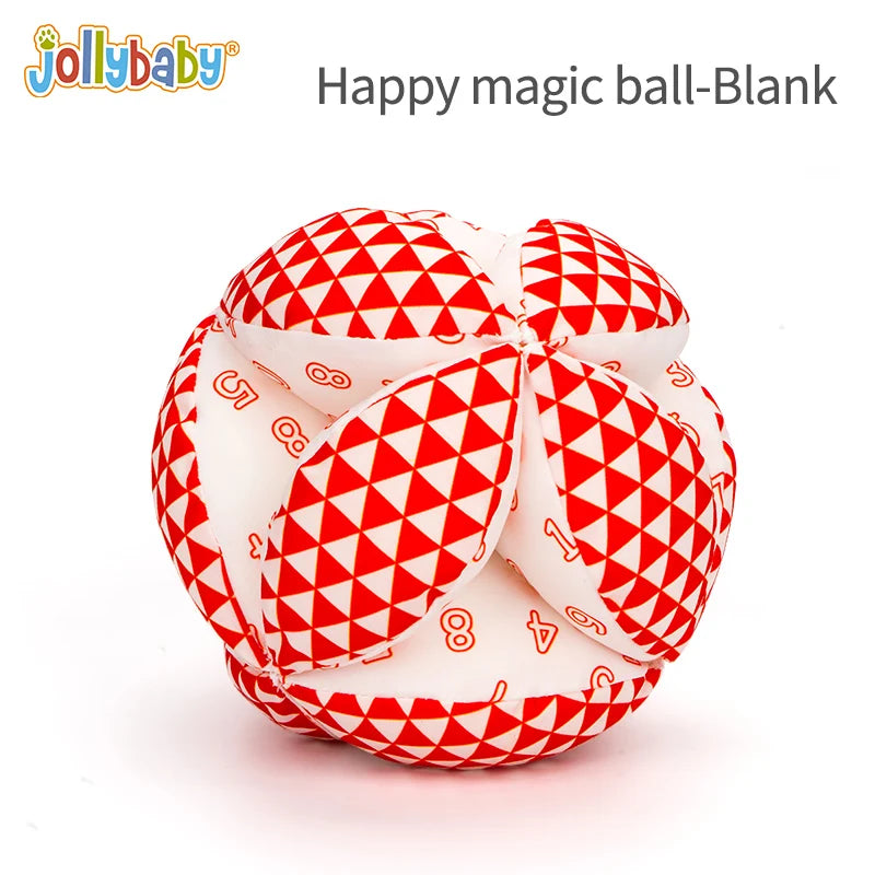 Jollybaby Black White Red Vision Training Ball Cloth Hand Activity Cube Baby Rattle Ball