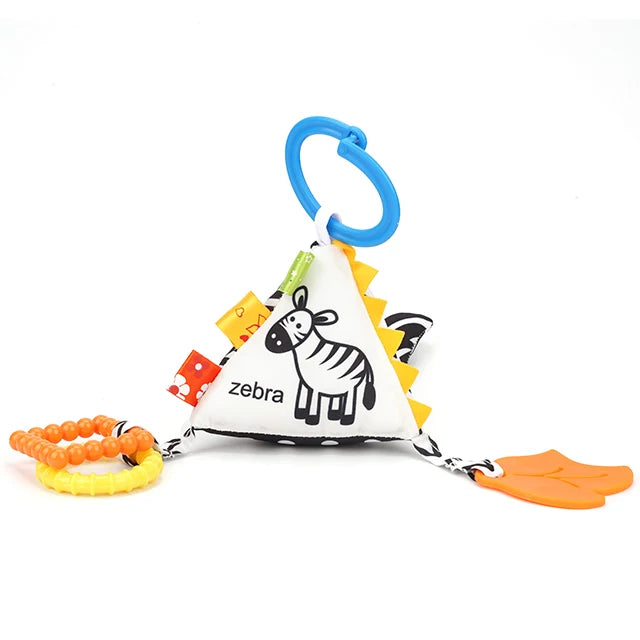 For JOLLYBABY Educational Toy Pacifying Plush Rattle with Padding Ring for Toddler Play