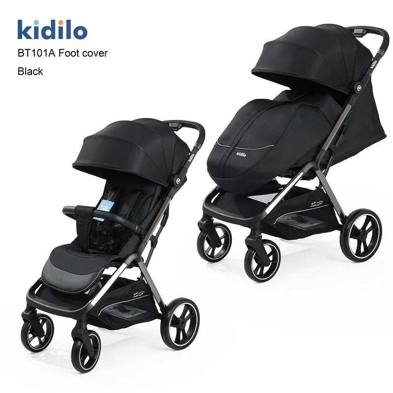 0-3 Years Baby Stroller Lightweight Non-Toxic Foldable Travel Stroller with Adjustable Handle for Toddlers BT101A Foot Cover