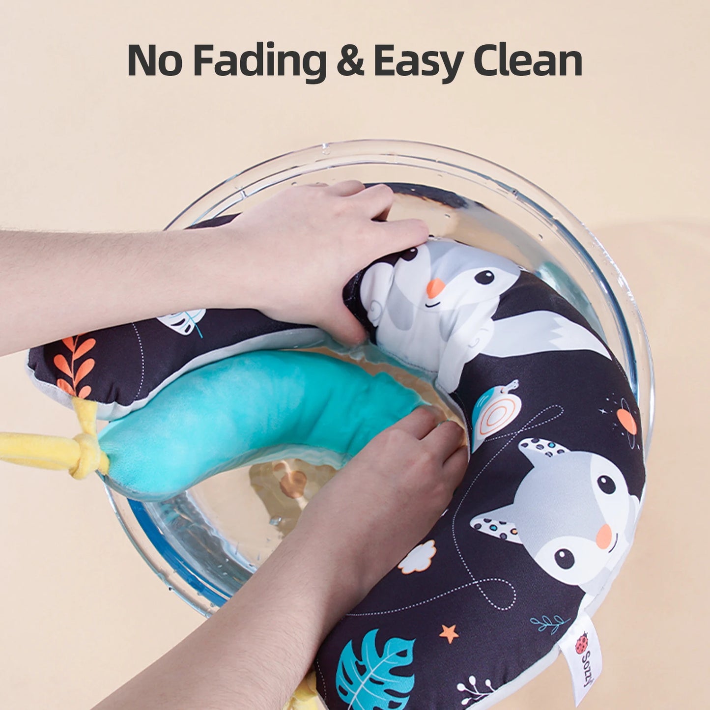 Detachable Support Pillow High Quality Soft Infant Plush Diy Animal Shaped Pillow for Development of Strong Head Neck Muscles