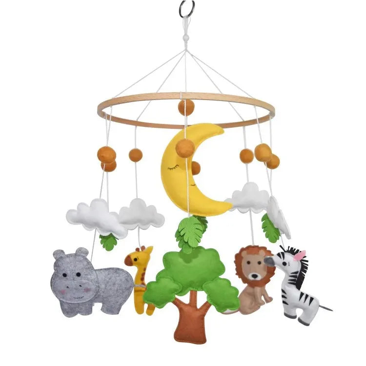 Wood Hanging Rotating Toy Baby Musical Crib Mobile for Bed Crib Toys Manufacturer Nursery Decor Felt Animal Unisex Acccepted
