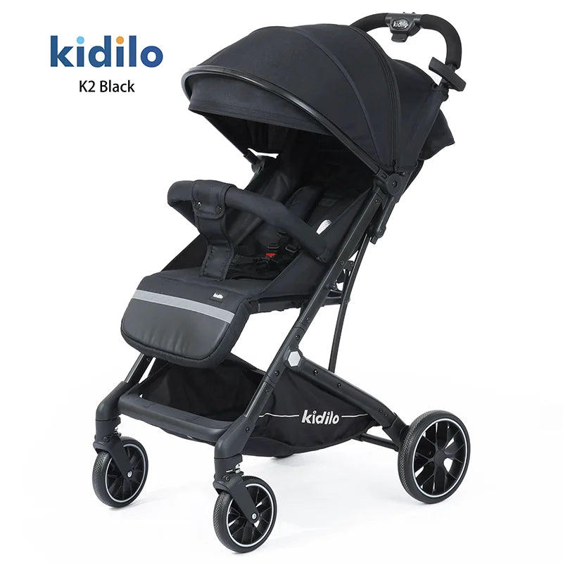 0-3 Years Lightweight Non-Toxic Baby Stroller Foldable Travel Stroller with Adjustable Handle for Toddlers Everyday Walks K2
