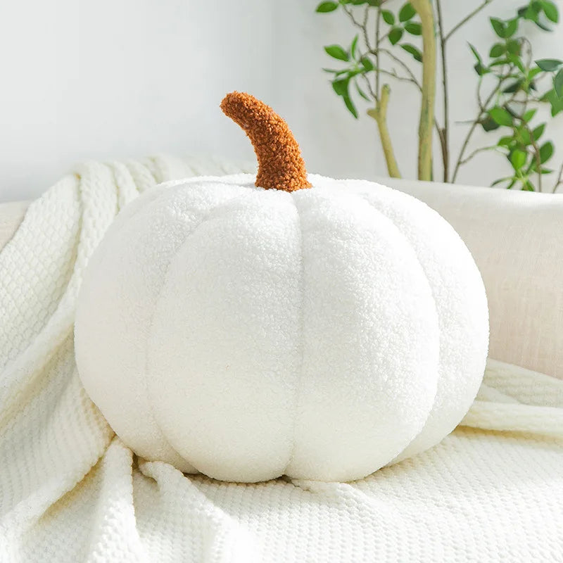 Soft Plush Supplier 3D Sofa Decorative Soft Cute Throw Stuffed Pumpkin Fluffy Plush Cushion Pillow for Living Room Adult