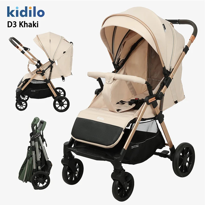 0-3 Years Non-Toxic Kidilo Lightweight Foldable Travel Baby Stroller Multiple Pushchair Wholesale From China Baby Wagon D3