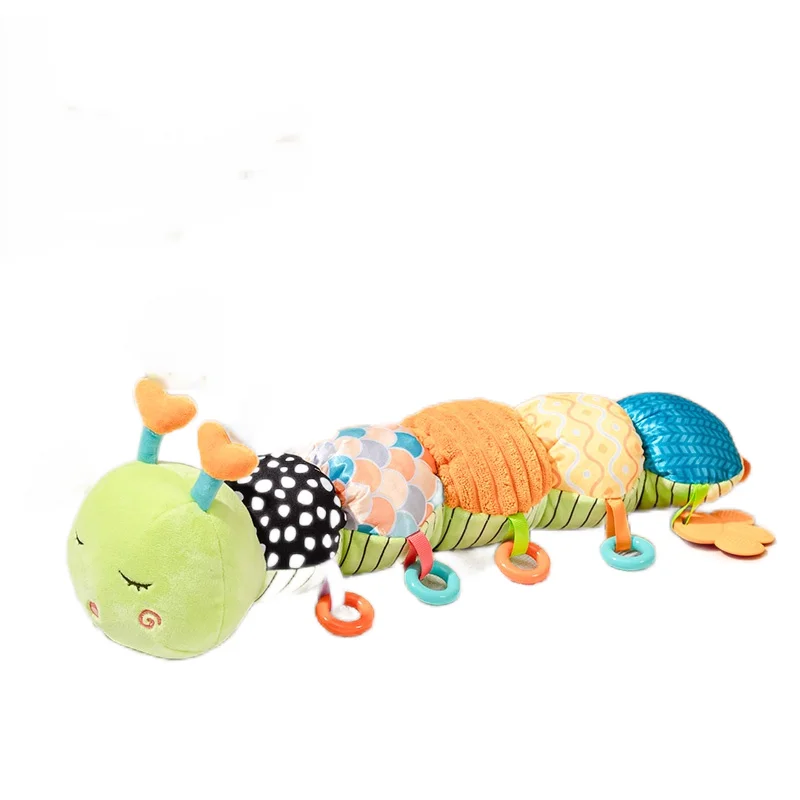 JOLLYBABY Wholesale Soothing Soft Plush Rattles Sensory Musical crocodile Stuffed Animal Toy for Infant Toddler Stuffed Animals