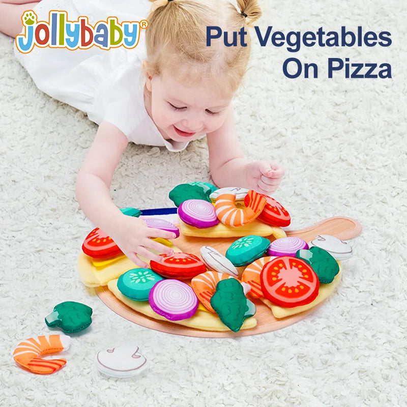 Custom Stuffed Collection Plush Toy Cuttable Fruits and Vegetables Toy Pretend Cloth Food Play Set for Kids