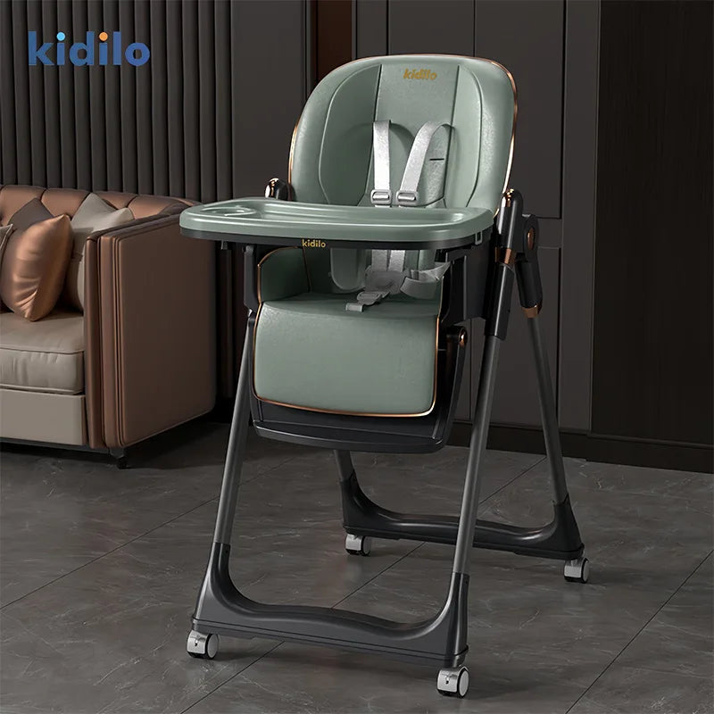 Kidilo New Born Portable Fold Multiple Plastic Baby High Eating Dinning Learning Sitting Chair Seat Chair for Baby Feeding 8122