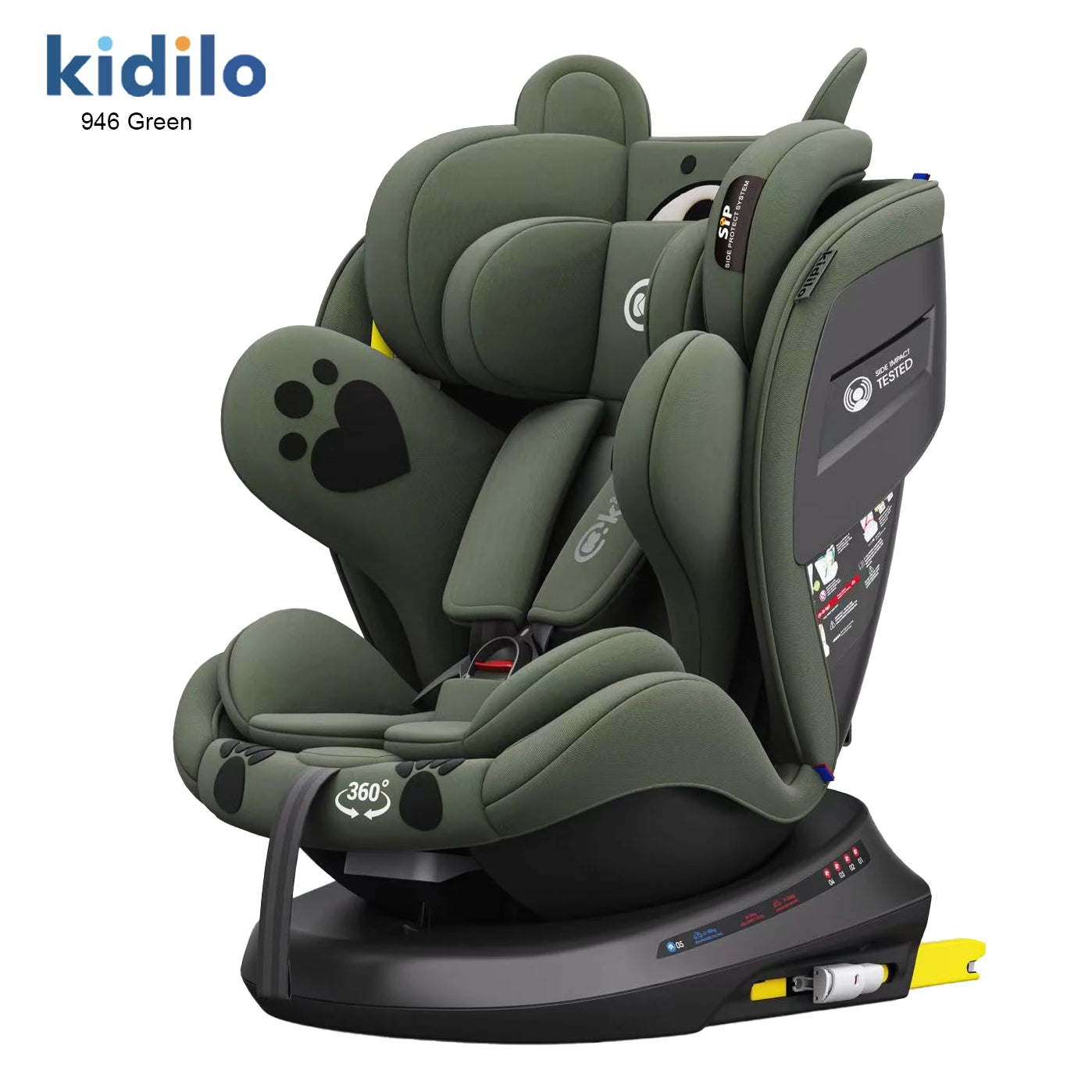 Newborn 0-3 Years 360 Degree Kidilo Baby Car Seat, Infant Car Seats with ISOFIX Certified Reversible for Daily Family Rides 946