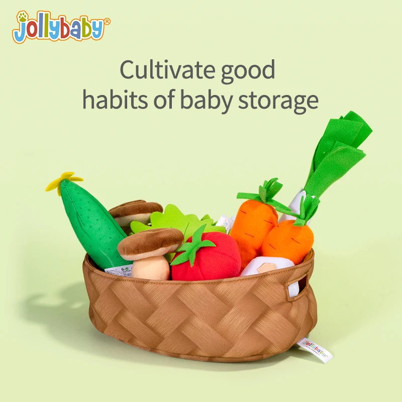 Jollybaby Custom logo Educational Kitchen Food Toys Peelabe Fruit Vegetable Pretend Play Toys Set for Kids Children