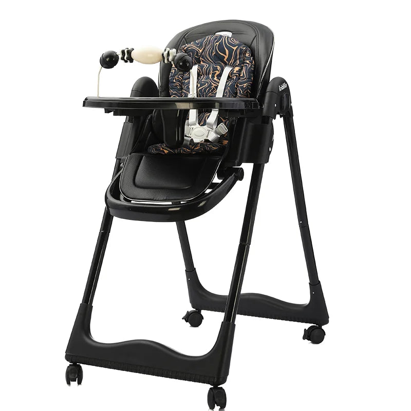 Kidilo 6-36 Months 3 in 1 Foldable Baby High Chair, Non-Toxic Feeding Chair for Home & Small-Space Toddler & Baby Dining KD805