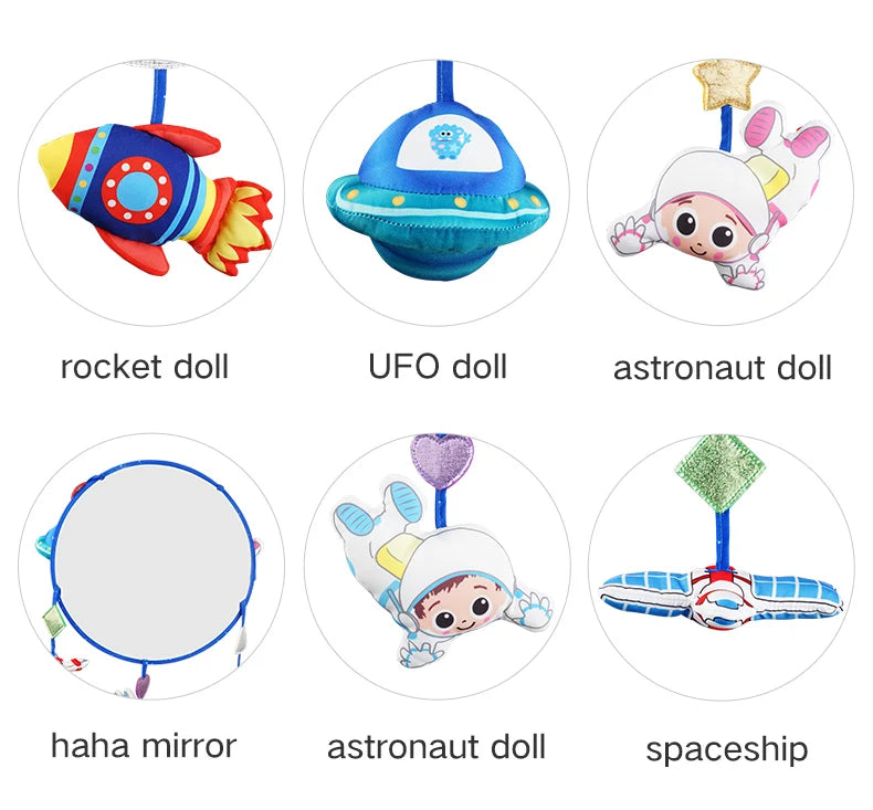Jollybaby Unique Soft Baby Infant Crib Cot Musical Bed Bell Plastic Rotating Hanging Toy Plush Music Mobile