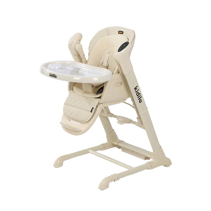Kidilo 6-36 Months 3 in 1 Foldable Baby High Chair, Non-Toxic Feeding Chair for Home & Small-Space Toddler & Baby Dining TY02