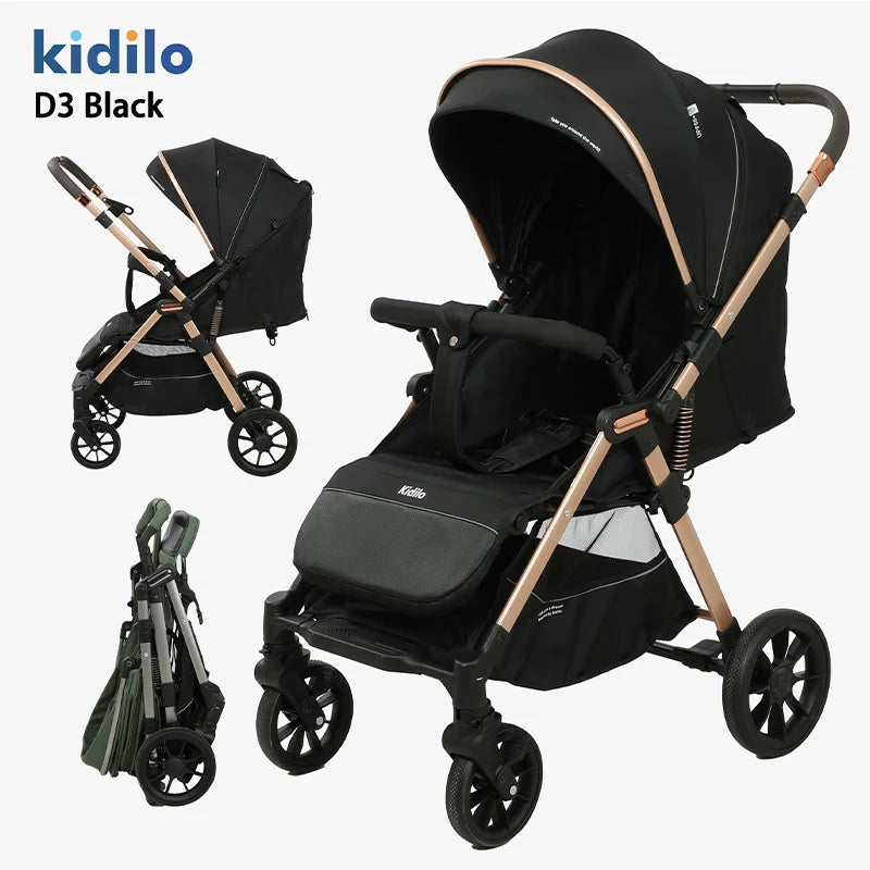 0-3 Years Non-Toxic Kidilo Lightweight Foldable Travel Baby Stroller Multiple Pushchair Wholesale From China Baby Wagon D3