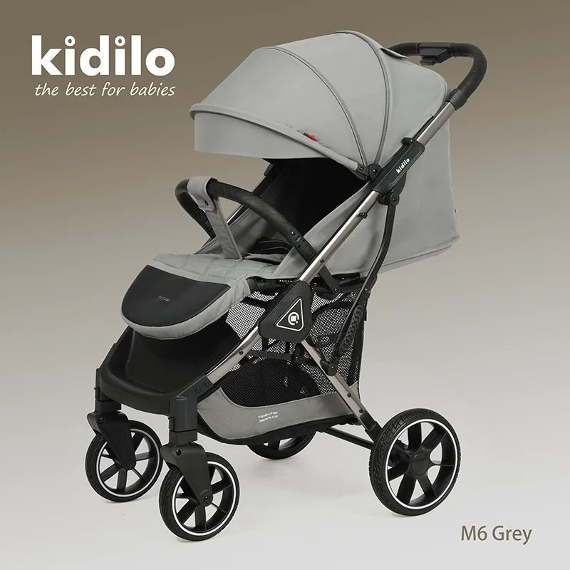 0-3 Years Non-Toxic Kidilo Lightweight Baby Stroller Foldable Travel Stroller with Adjustable Handle for Kids Family Trips M6