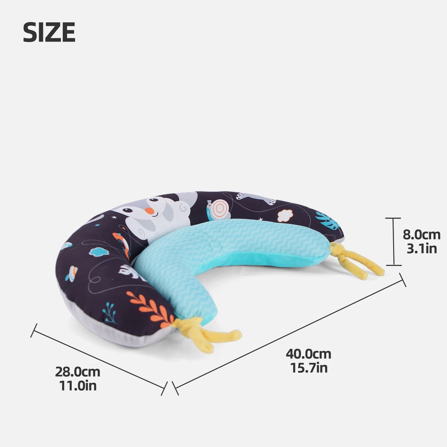 Detachable Support Pillow High Quality Soft Infant Plush Diy Animal Shaped Pillow for Development of Strong Head Neck Muscles