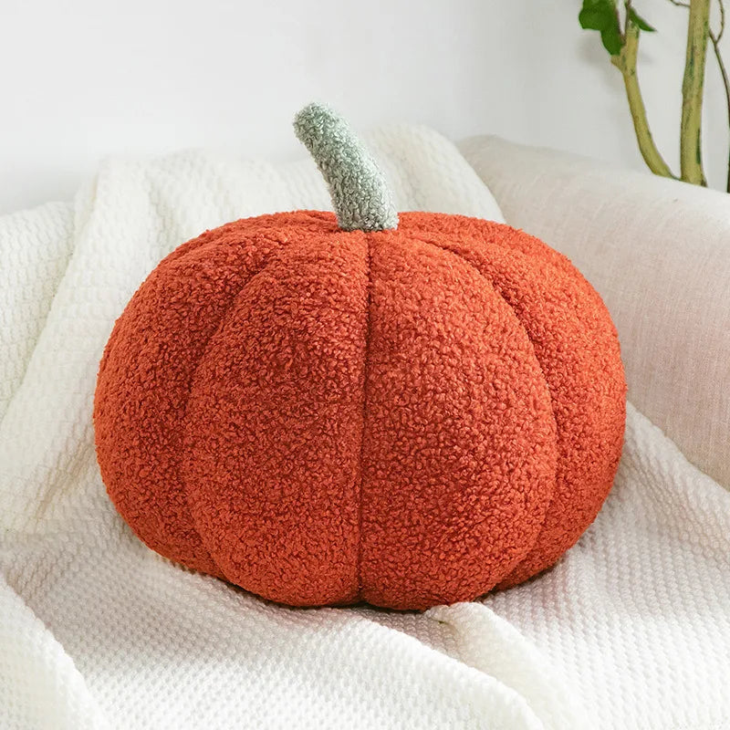 Soft Plush Supplier 3D Sofa Decorative Soft Cute Throw Stuffed Pumpkin Fluffy Plush Cushion Pillow for Living Room Adult
